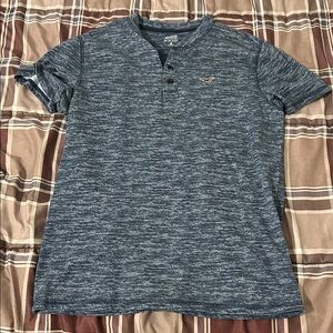 Hollister Men's Heathered Blue Shirt